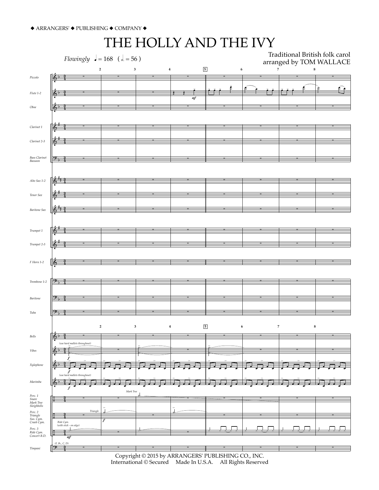Tom Wallace The Holly and the Ivy - Conductor Score (Full Score) Sheet Music