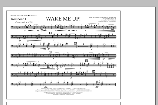 Tom Wallace Wake Me Up! - Trombone 1 Sheet Music