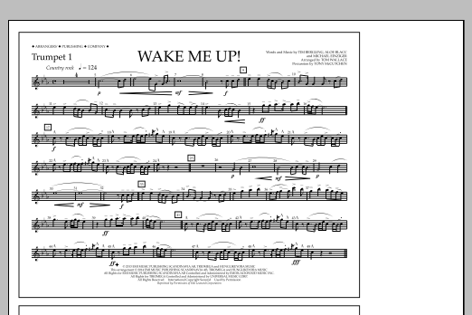 Tom Wallace Wake Me Up! - Trumpet 1 Sheet Music