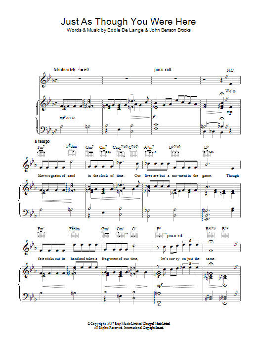 Tommy Dorsey Just As Though You Were Here Sheet Music