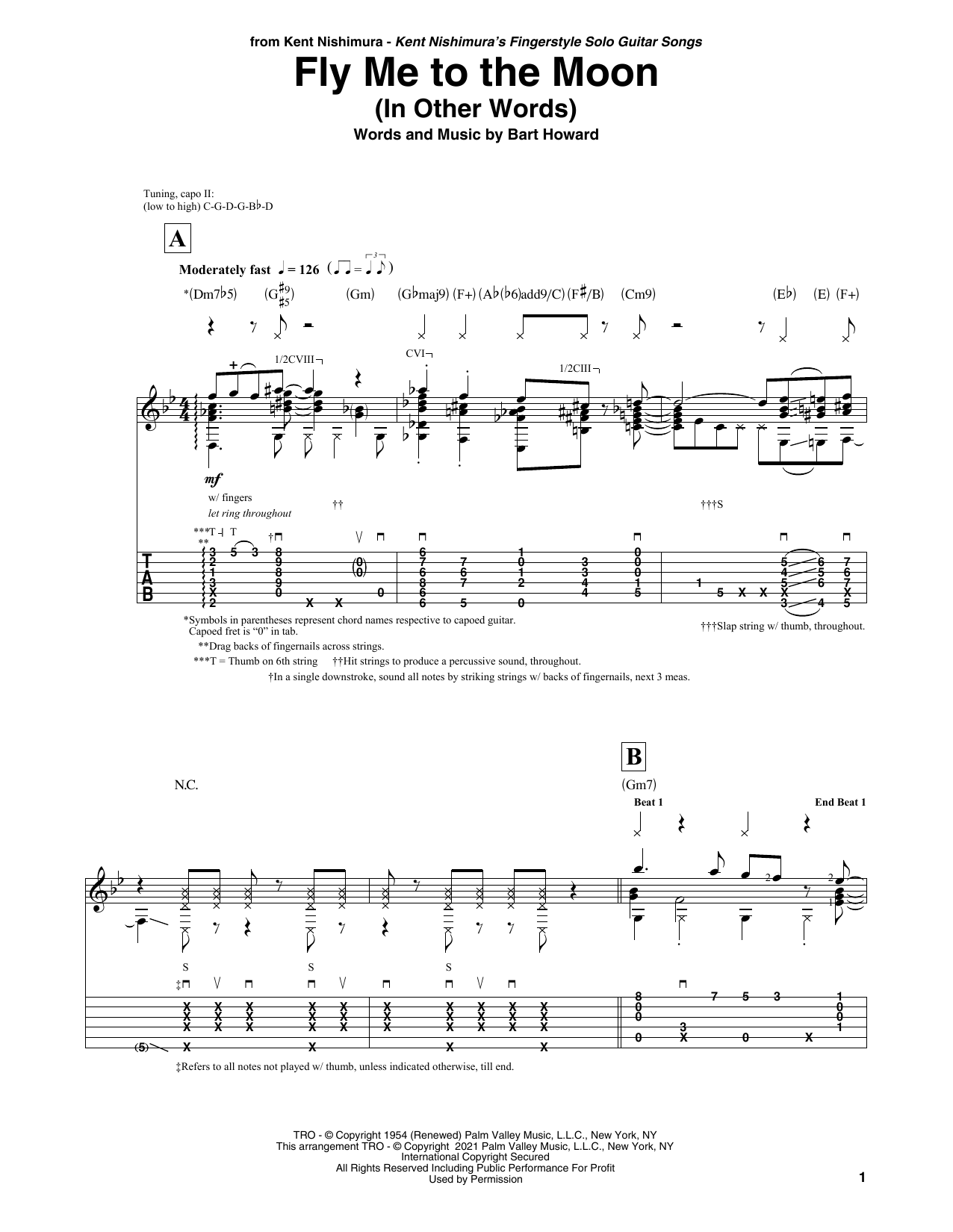 Tony Bennett Fly Me To The Moon (In Other Words) (arr. Kent Nishimura) Sheet Music