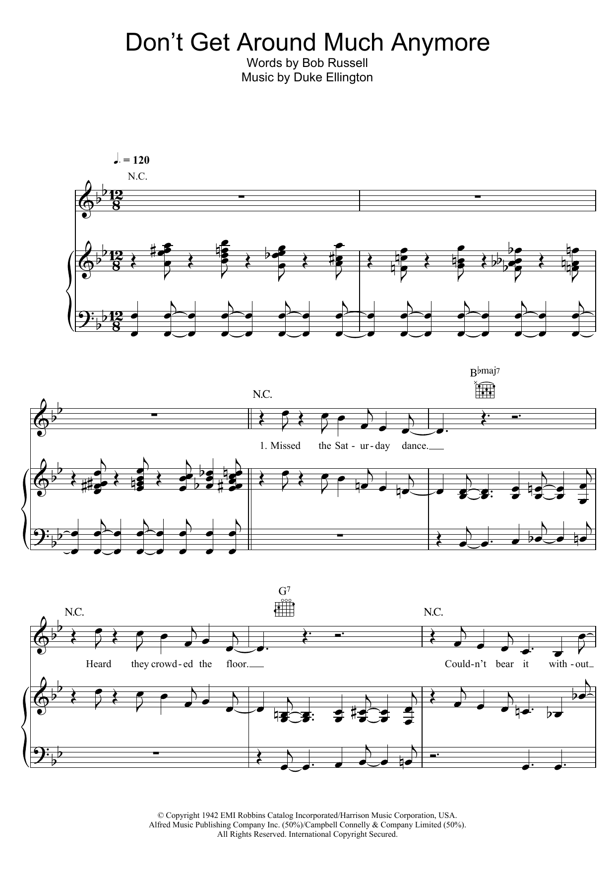 Tony Bennett & Michael Buble Don't Get Around Much Anymore Sheet Music