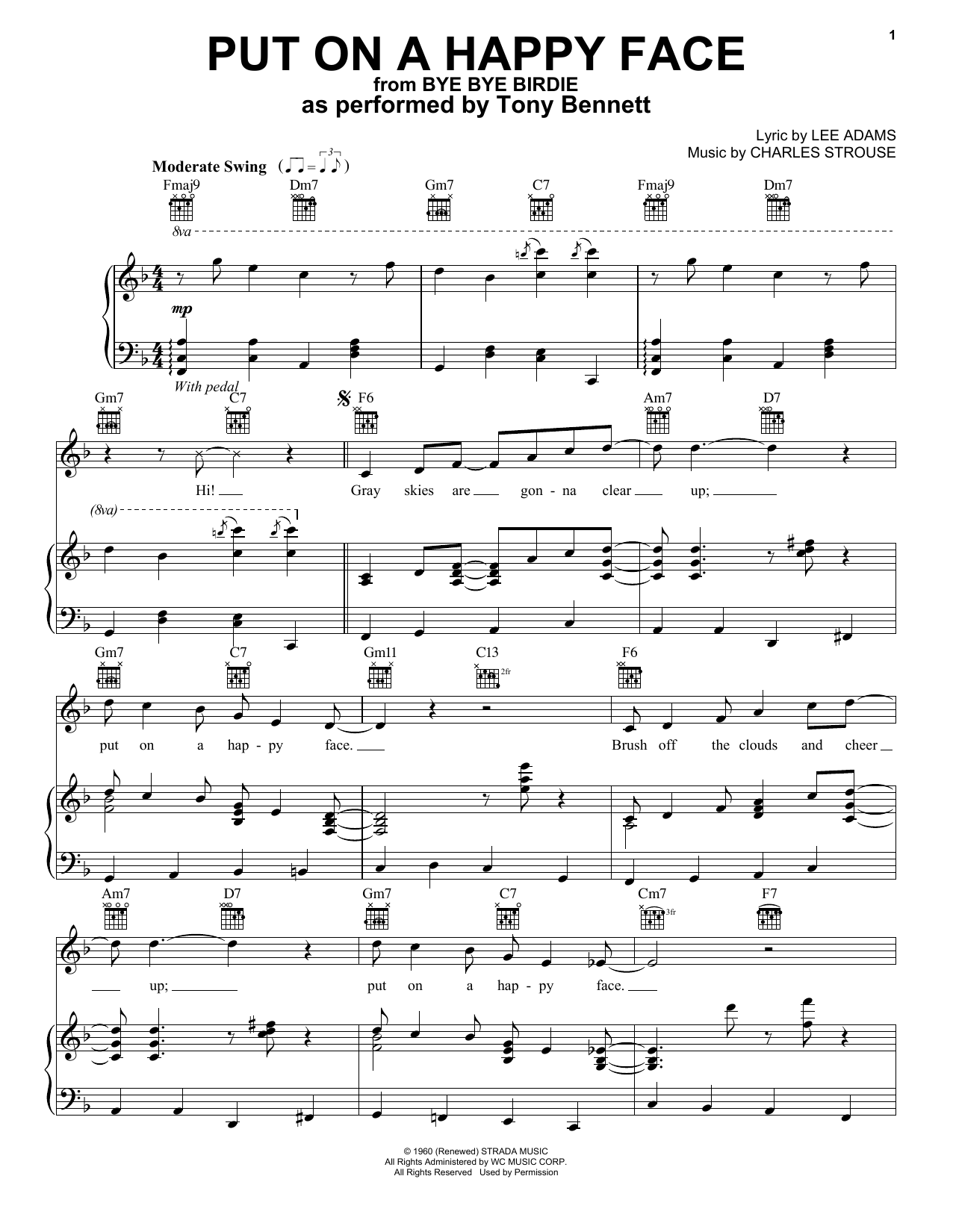 Tony Bennett Put On A Happy Face Sheet Music