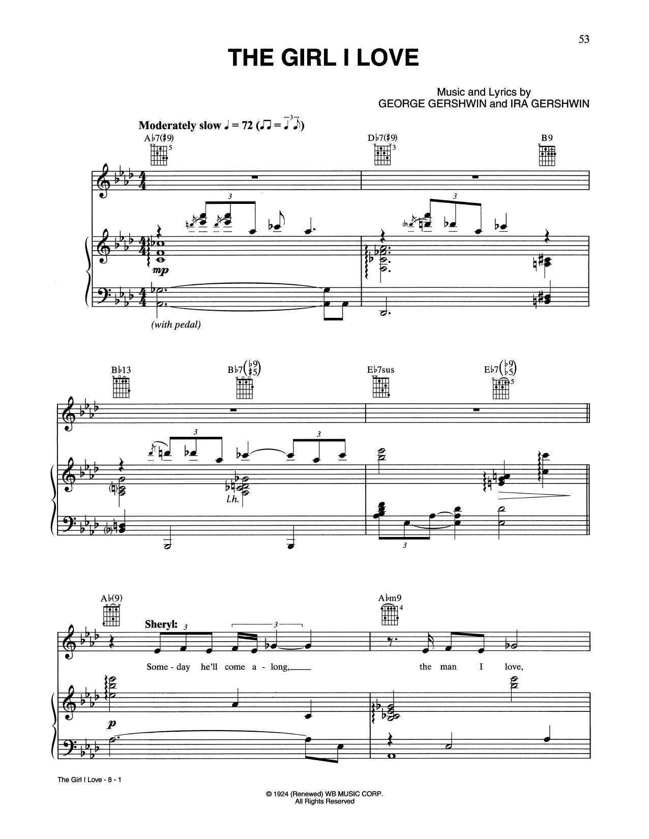 Tony Bennett & Sheryl Crow The Girl I Love Sheet Music