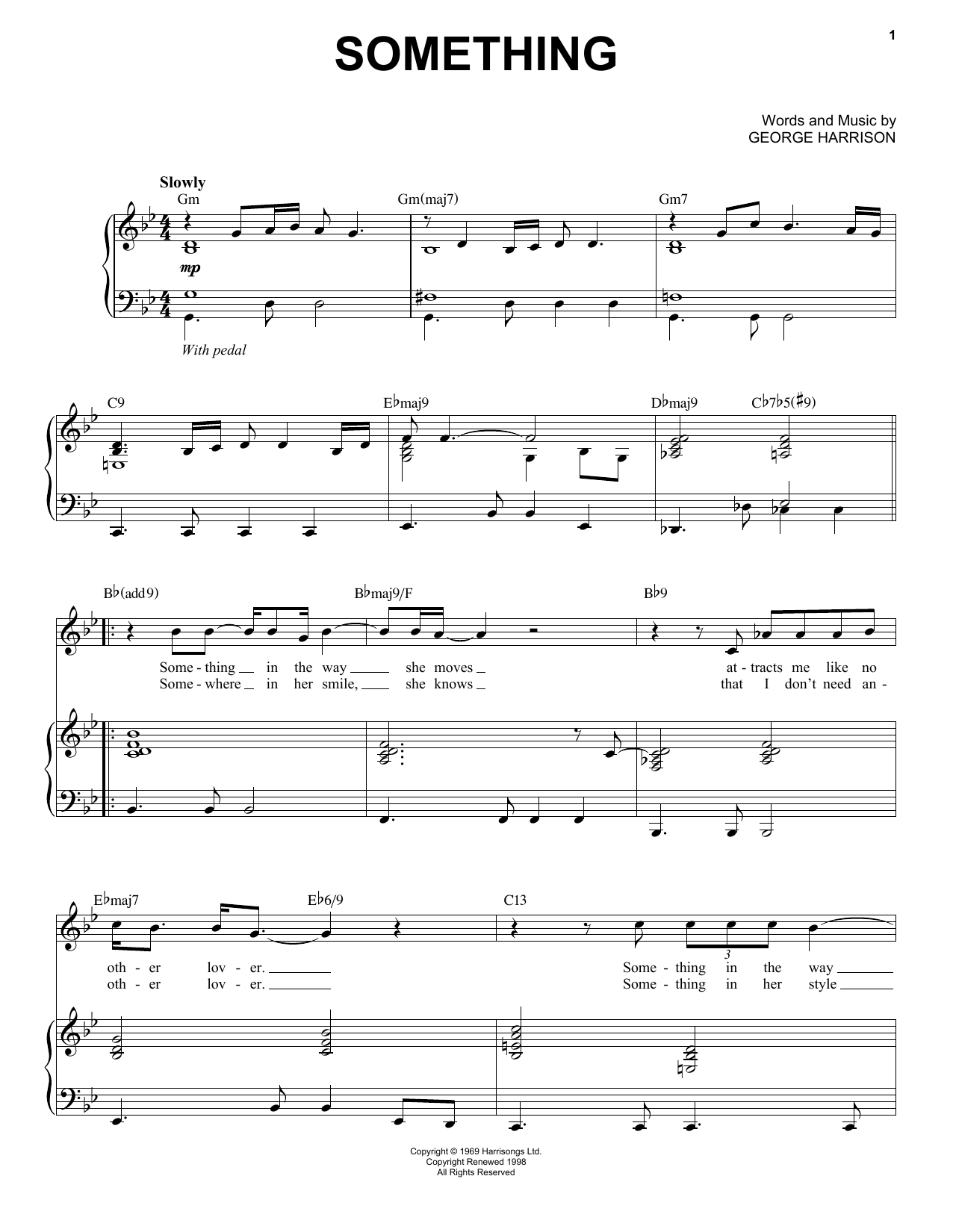 Tony Bennett Something Sheet Music