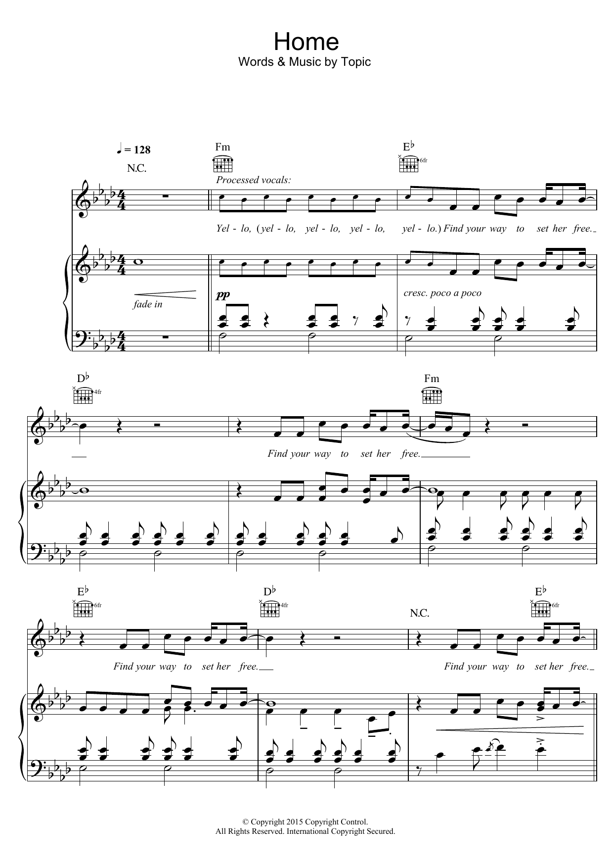 Topic Home (featuring Nico Santos) Sheet Music