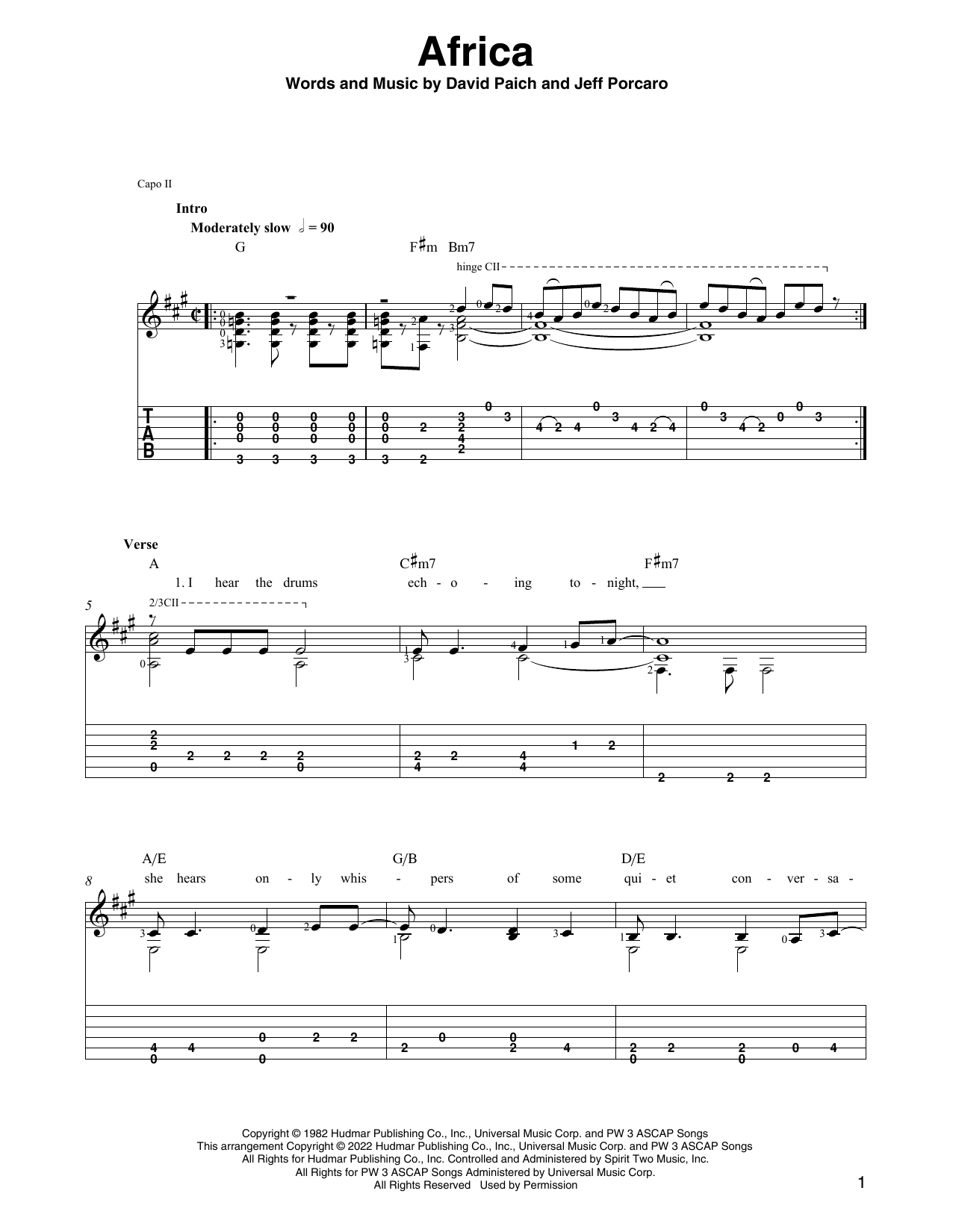 Toto Africa (arr. Ben Pila) Sheet Music