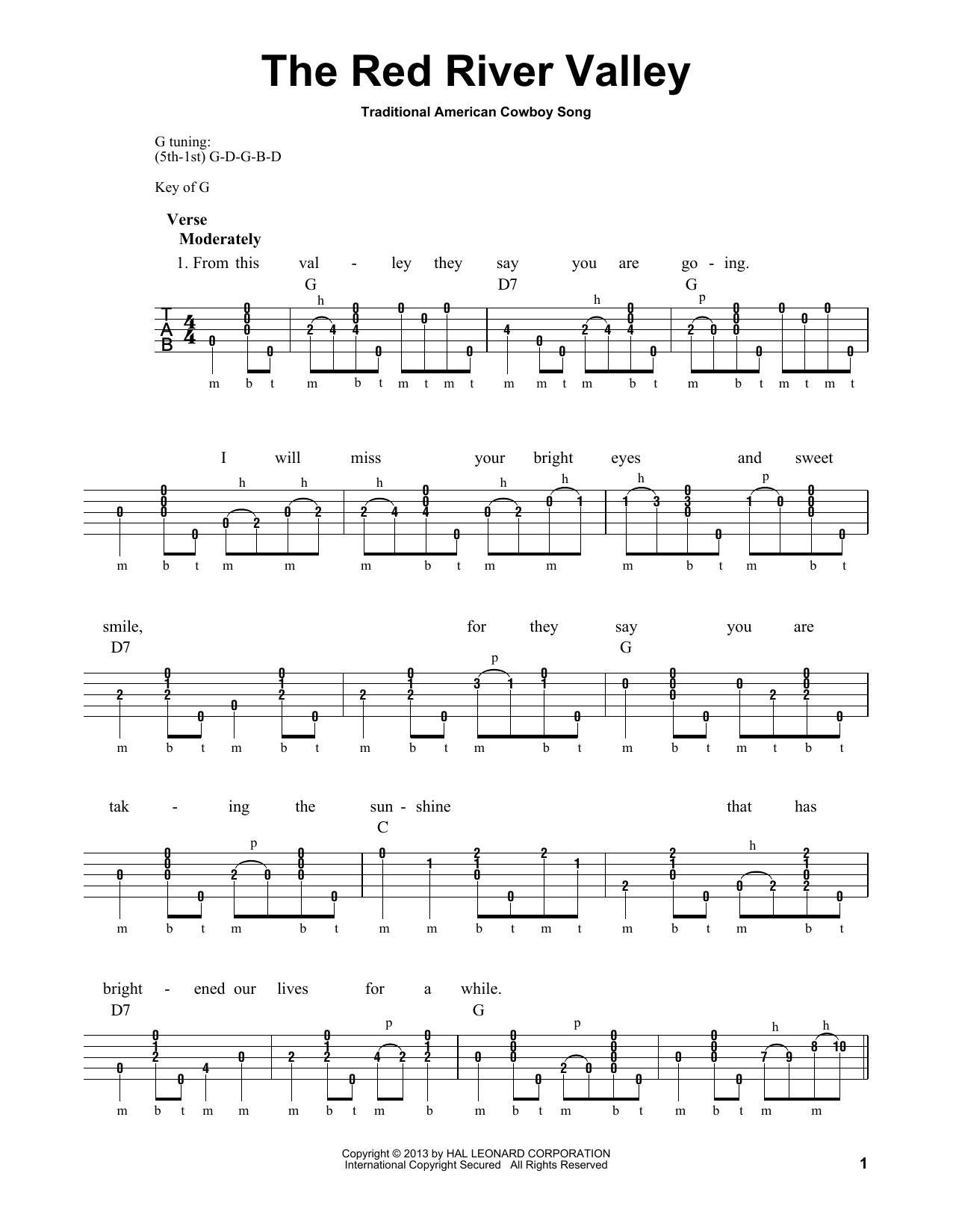Michael Miles The Red River Valley Sheet Music