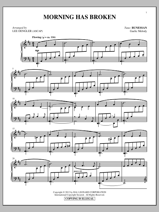 Traditional Bunessan Sheet Music