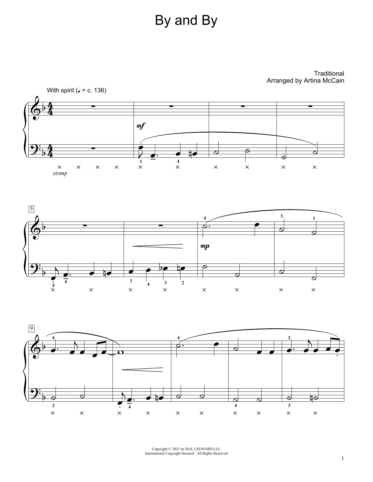 Traditional By And By (arr. Artina McCain) Sheet Music