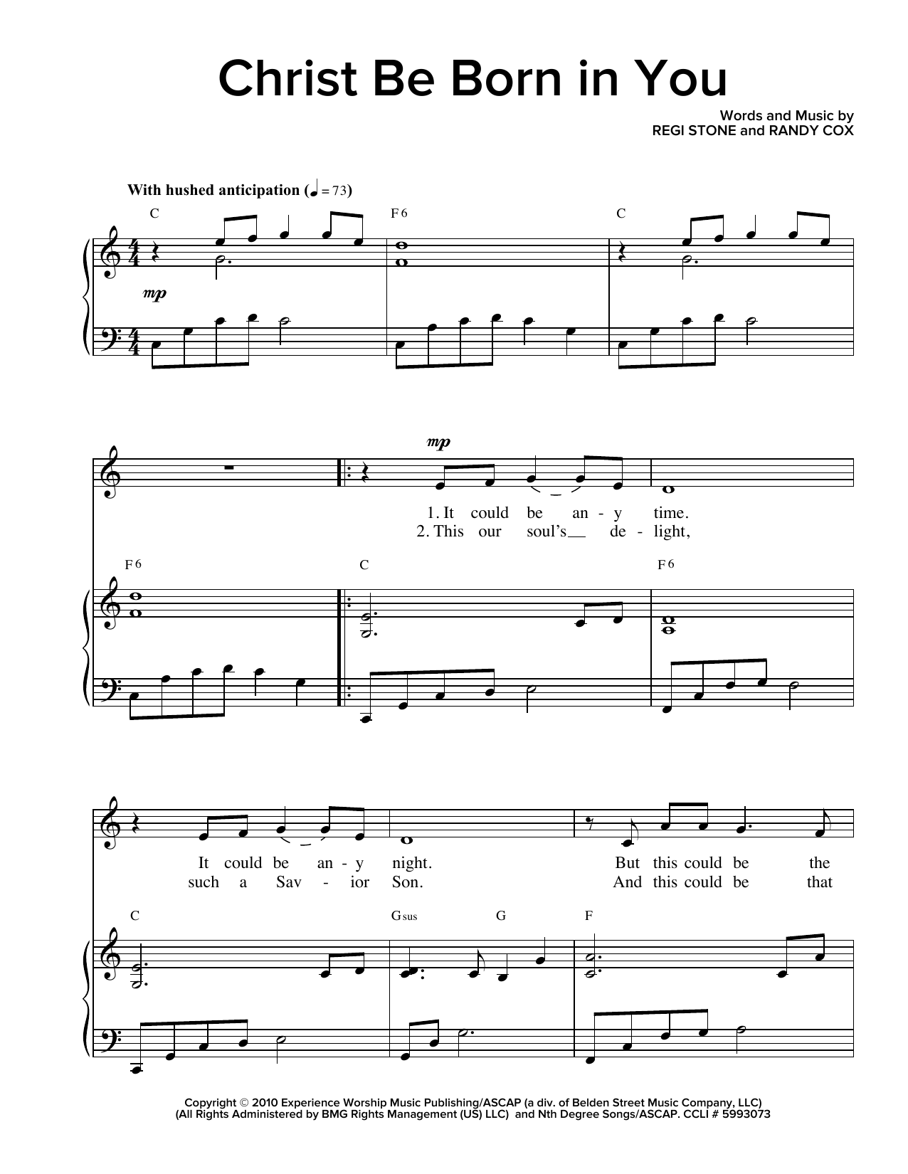 Traditional Christ Be Born In You Sheet Music