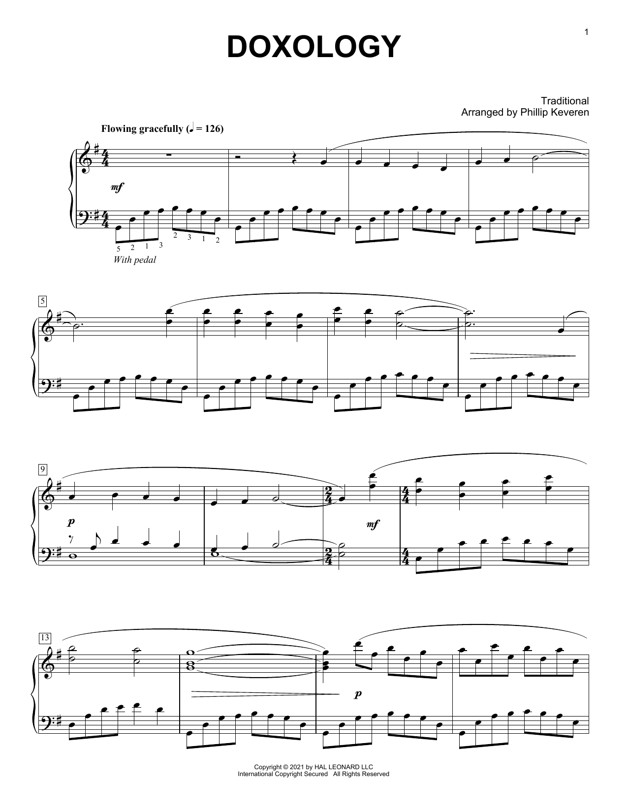 Traditional Doxology (arr. Phillip Keveren) Sheet Music