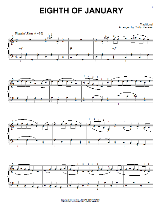 Traditional Eighth Of January (arr. Phillip Keveren) Sheet Music