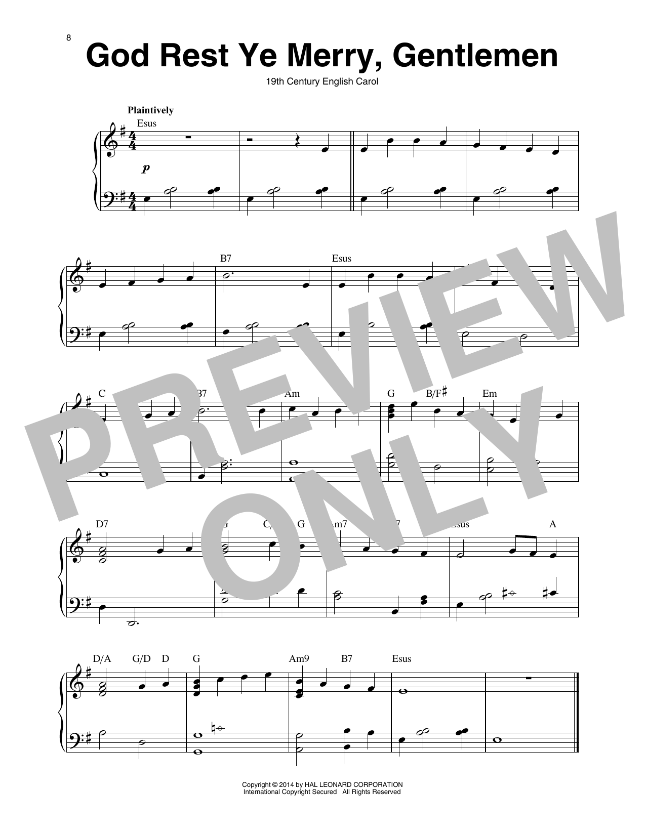 Traditional English Carol God Rest Ye Merry, Gentlemen (arr. Maeve Gilchrist) Sheet Music