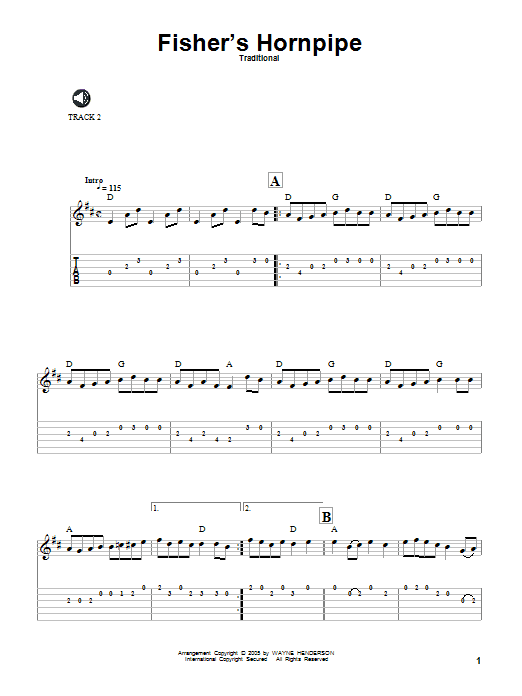 Traditional Fisher's Hornpipe Sheet Music