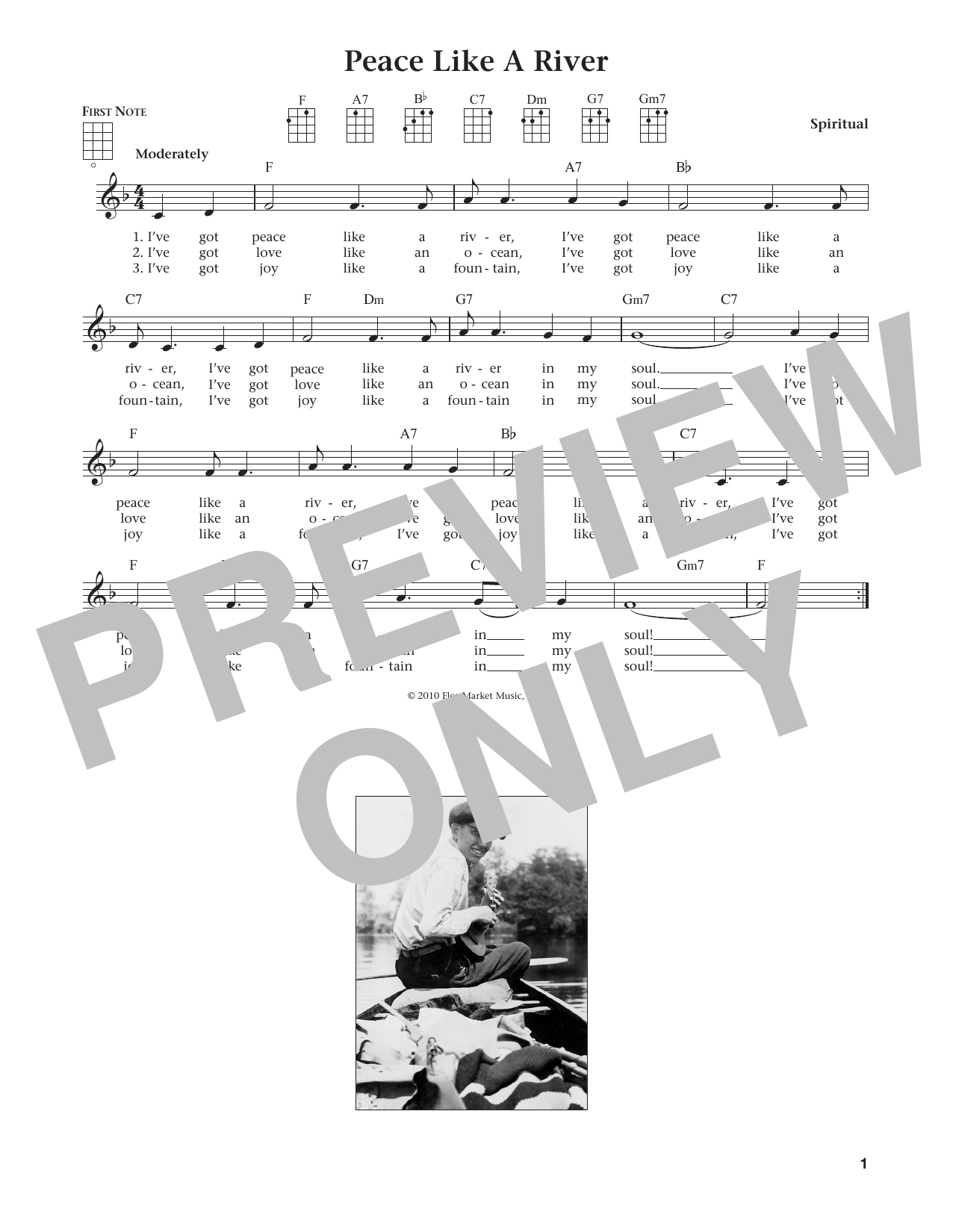 Traditional I've Got Peace Like A River (from The Daily Ukulele) (arr. Liz and Jim Beloff) Sheet Music