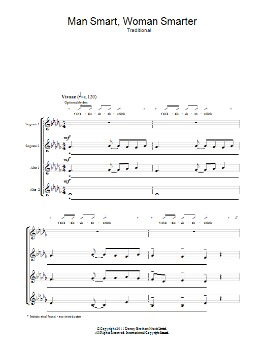 Traditional Man Smart, Woman Smarter Sheet Music