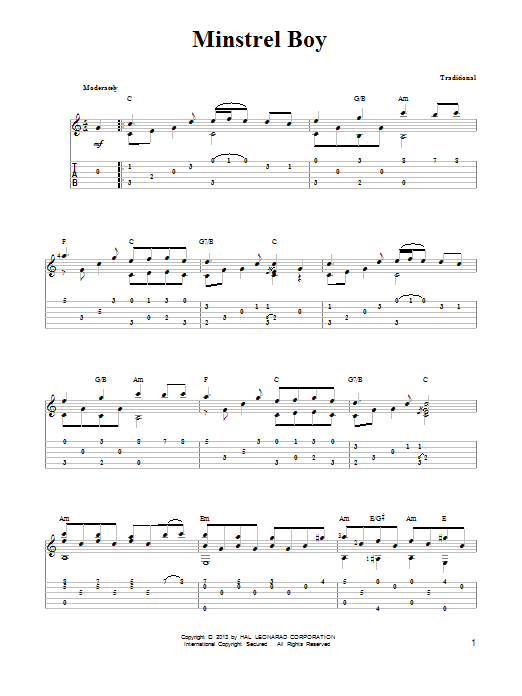 Traditional Minstrel Boy (arr. Mark Phillips) Sheet Music