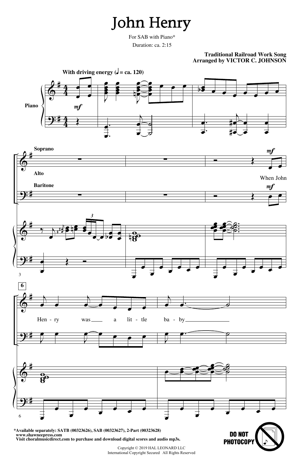 Traditional Railroad Work Song John Henry (arr. Victor C. Johnson) Sheet Music
