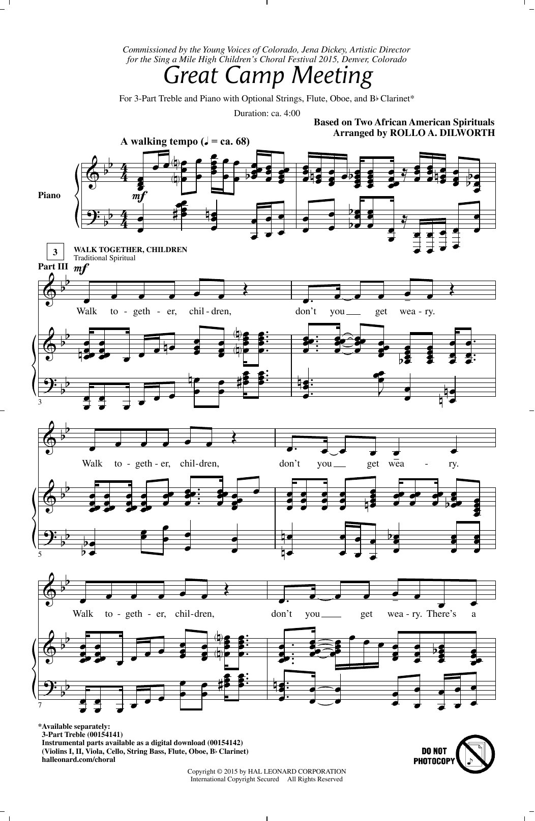 Traditional Spiritual Great Camp Meeting (arr. Rollo Dilworth) Sheet Music