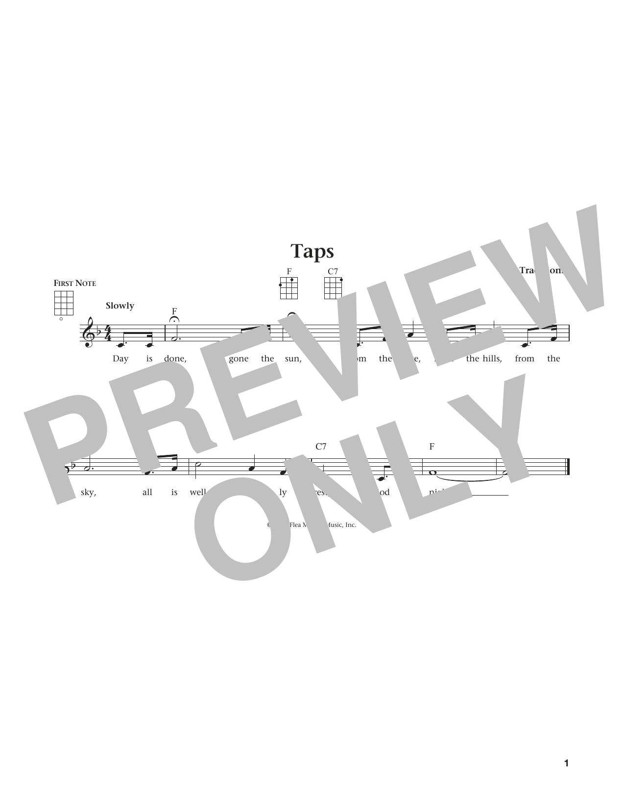 Traditional Taps (from The Daily Ukulele) (arr. Liz and Jim Beloff) Sheet Music
