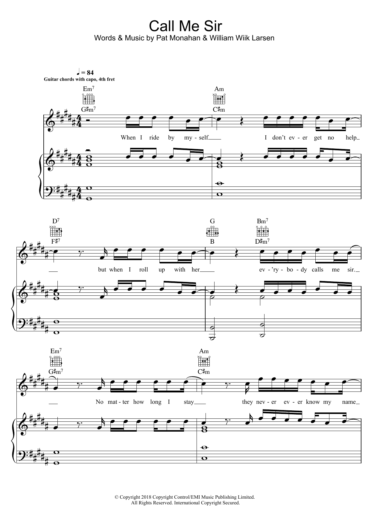 Train Call Me Sir Sheet Music