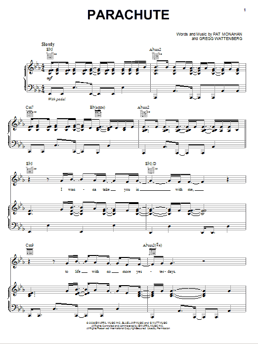 Train Parachute Sheet Music