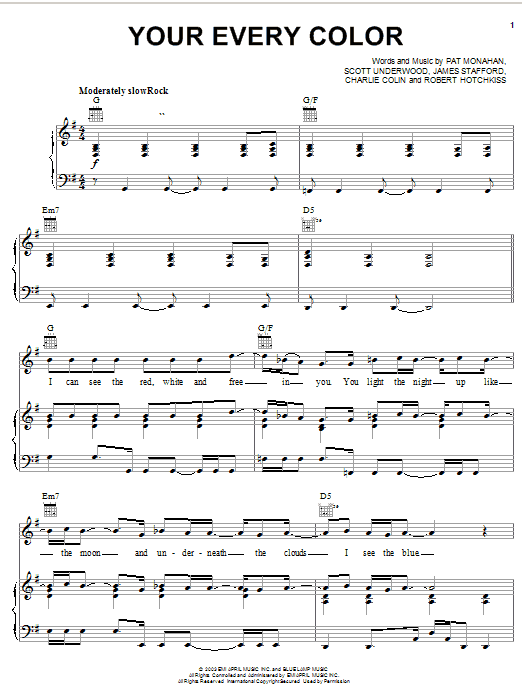 Train Your Every Color Sheet Music