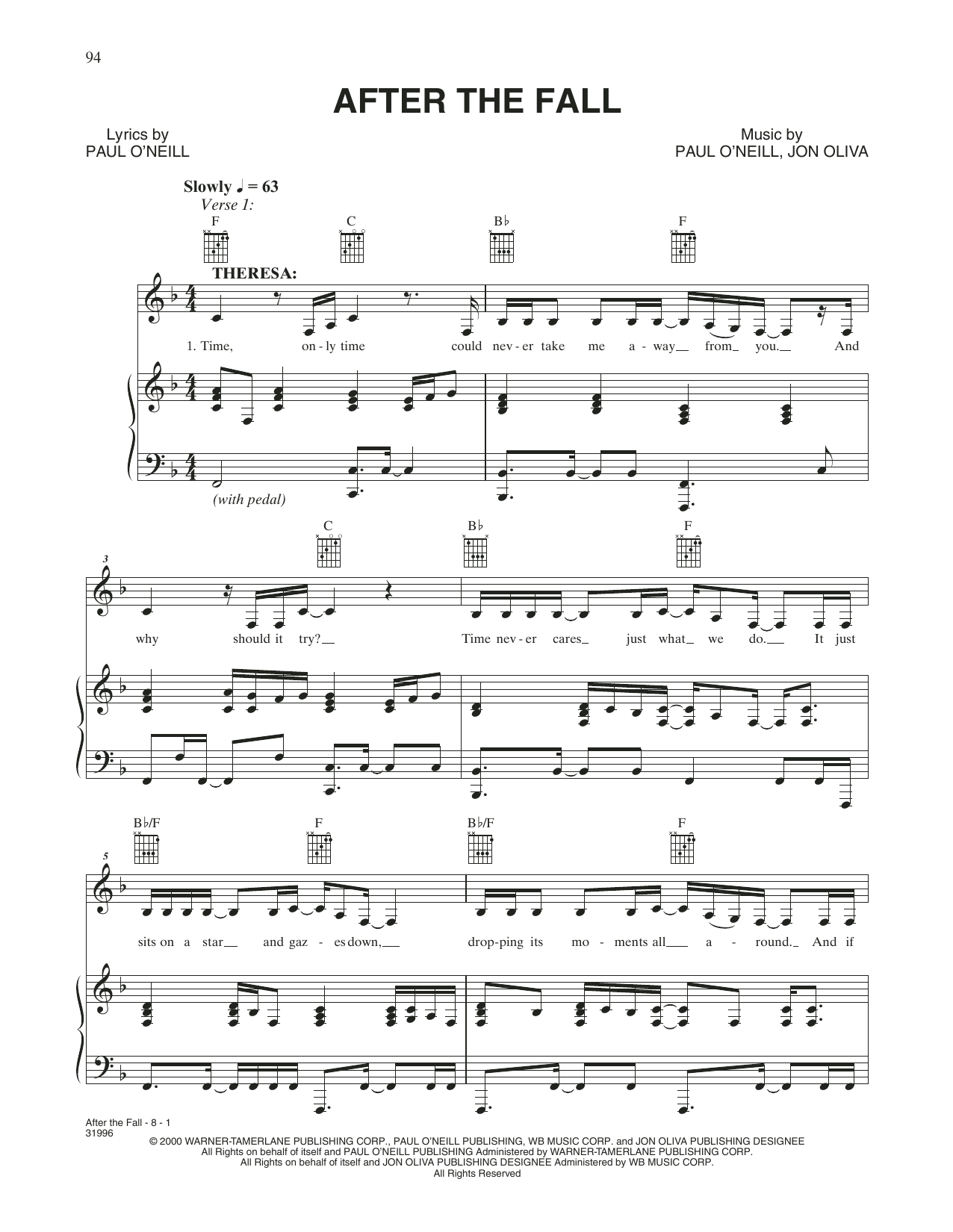Trans-Siberian Orchestra After The Fall Sheet Music
