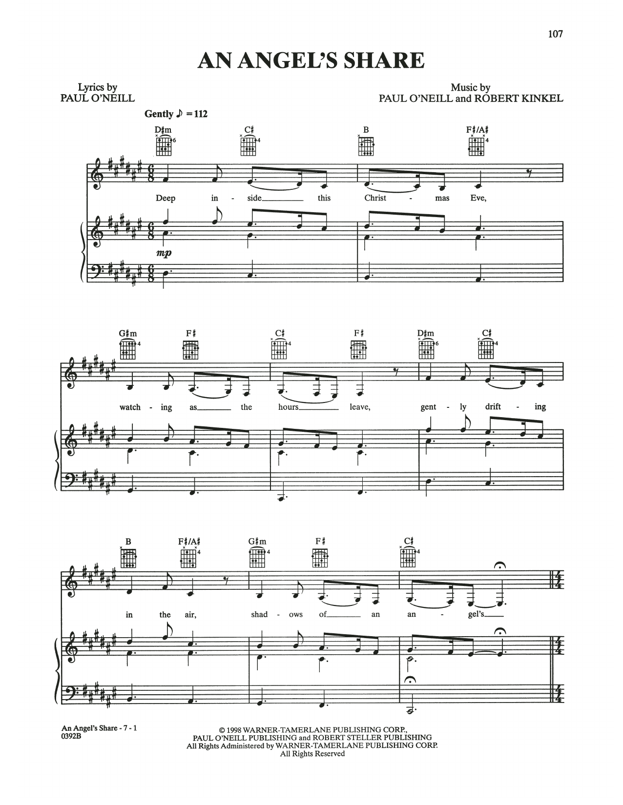 Trans-Siberian Orchestra An Angel's Share Sheet Music