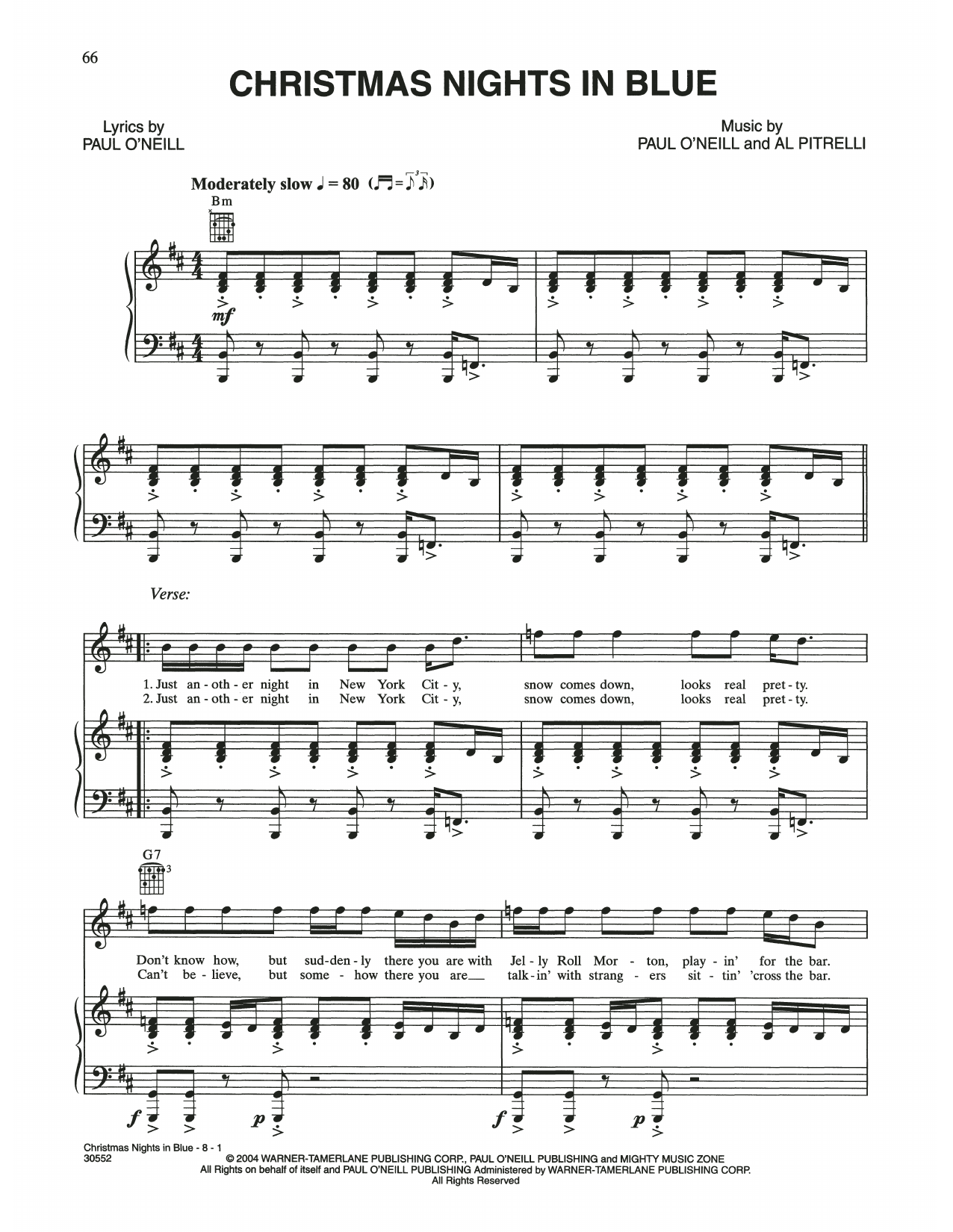 Trans-Siberian Orchestra Christmas Nights In Blue Sheet Music