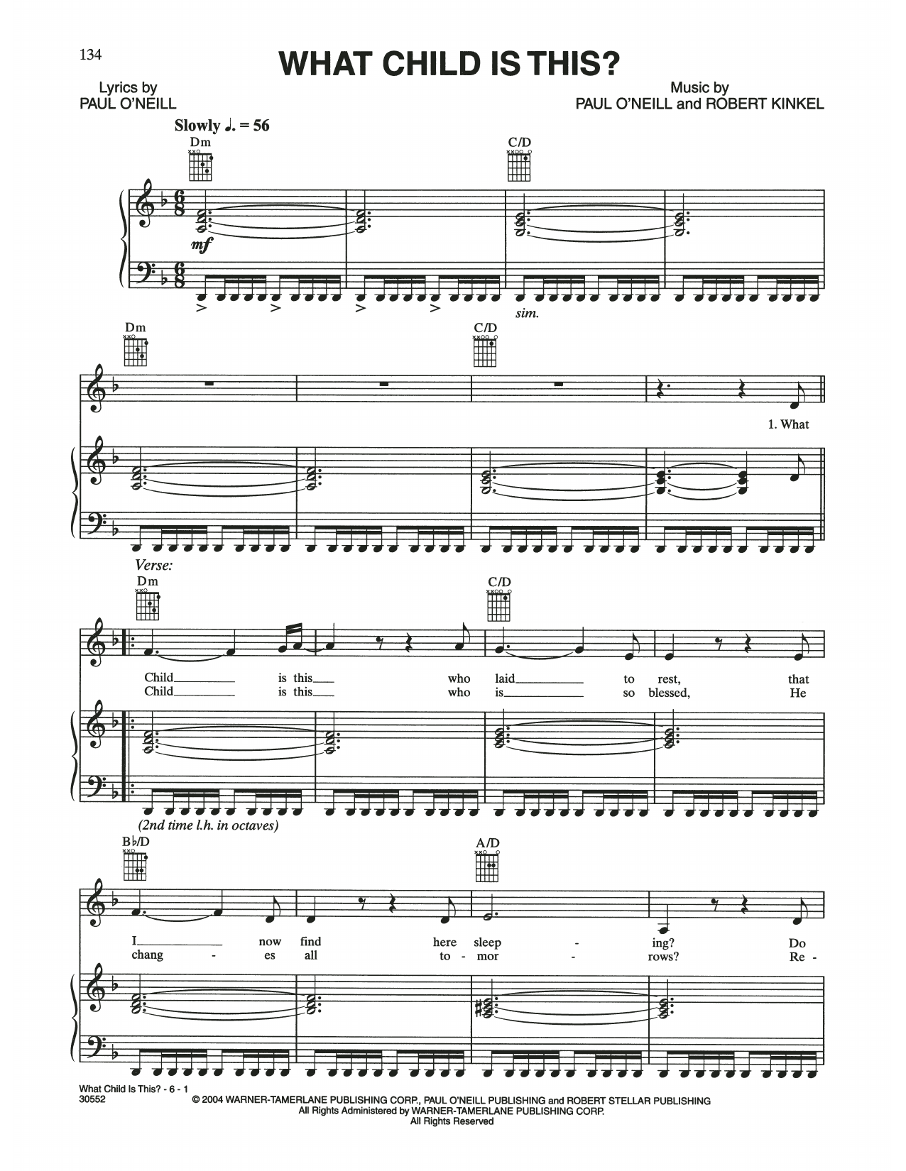Trans-Siberian Orchestra What Child Is This? Sheet Music