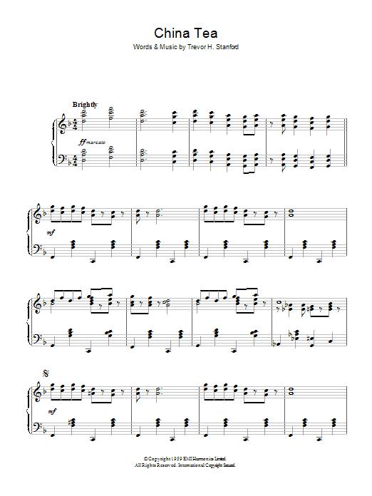 Trevor H. Stanford China Tea Sheet Music