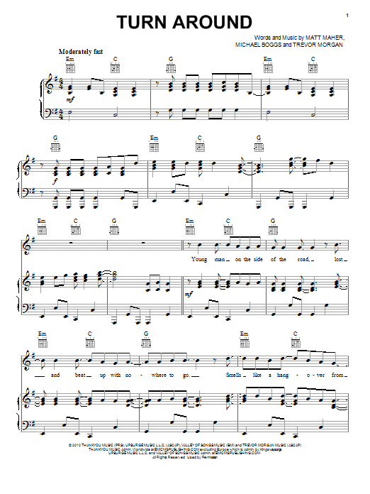 Trevor Morgan Turn Around Sheet Music