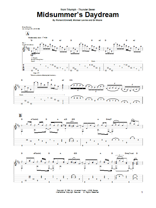 Triumph Midsummer's Daydream Sheet Music