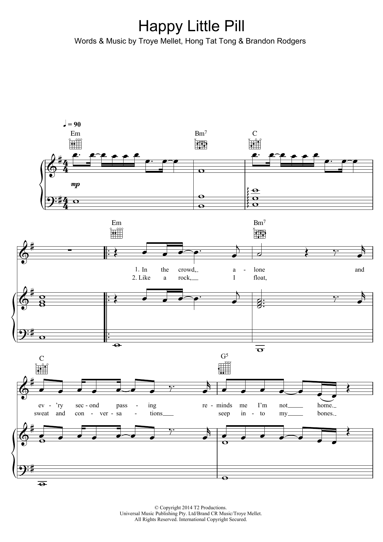 Troye Sivan Happy Little Pill Sheet Music