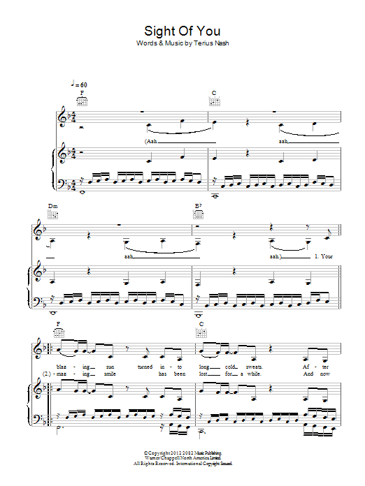 Tulisa Sight Of You Sheet Music