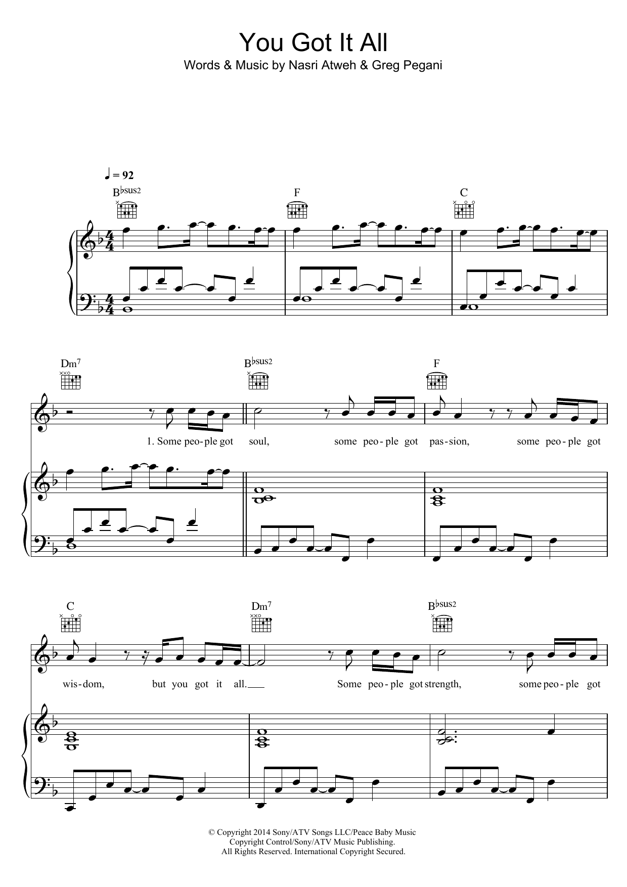 Union J You Got It All Sheet Music