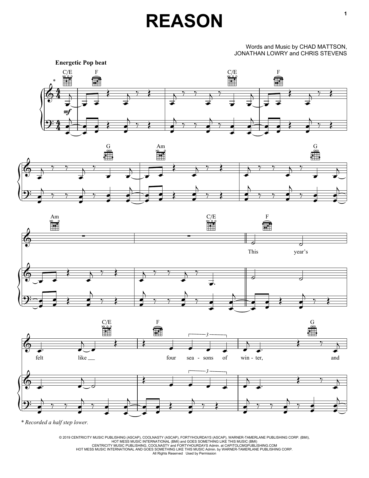 Unspoken Reason Sheet Music