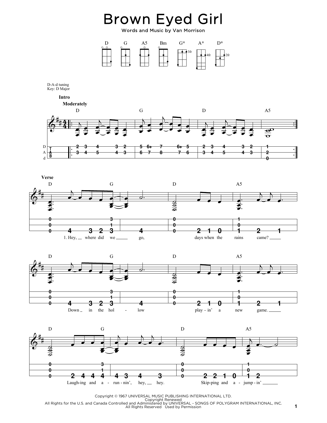 Van Morrison Brown Eyed Girl (arr. Steven B. Eulberg) Sheet Music