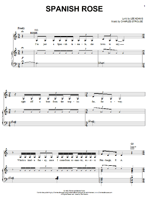 Vanessa Williams Spanish Rose Sheet Music