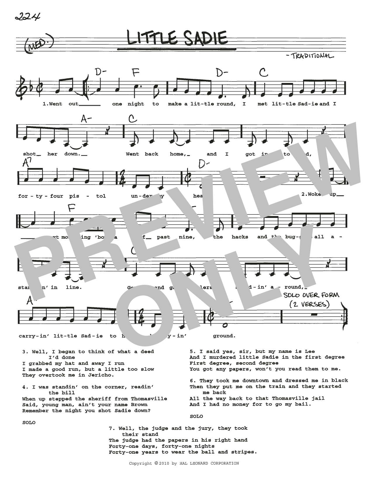 Various Little Sadie Sheet Music