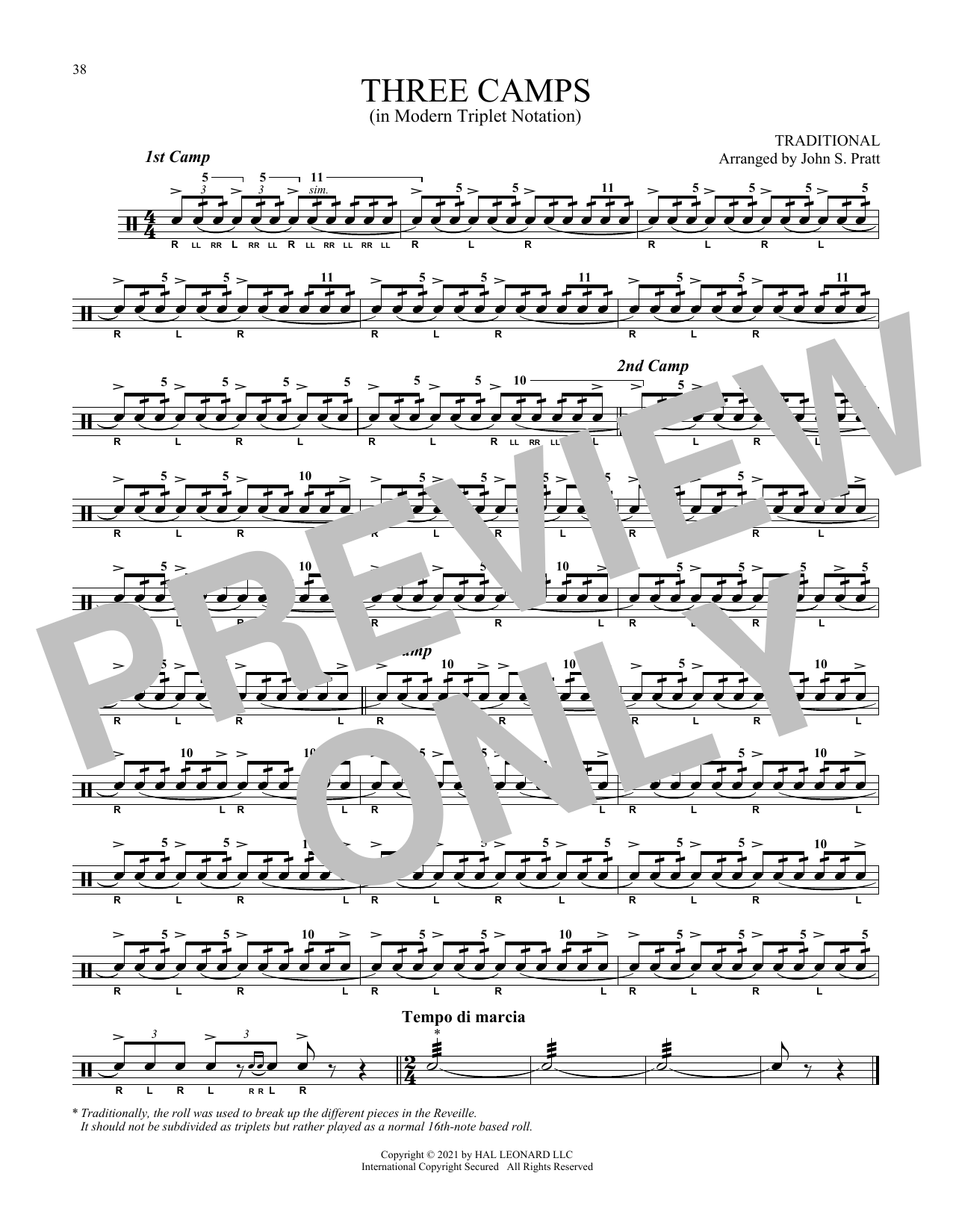 Various Three Camps Sheet Music