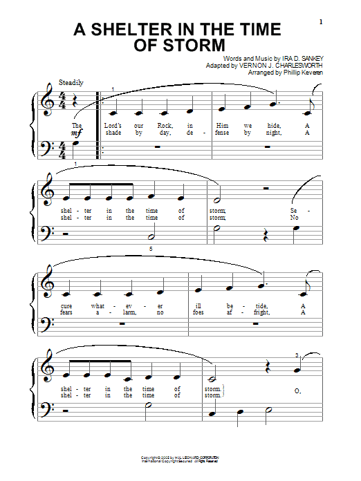 Vernon J. Charlesworth A Shelter In The Time Of Storm (arr. Phillip Keveren) Sheet Music