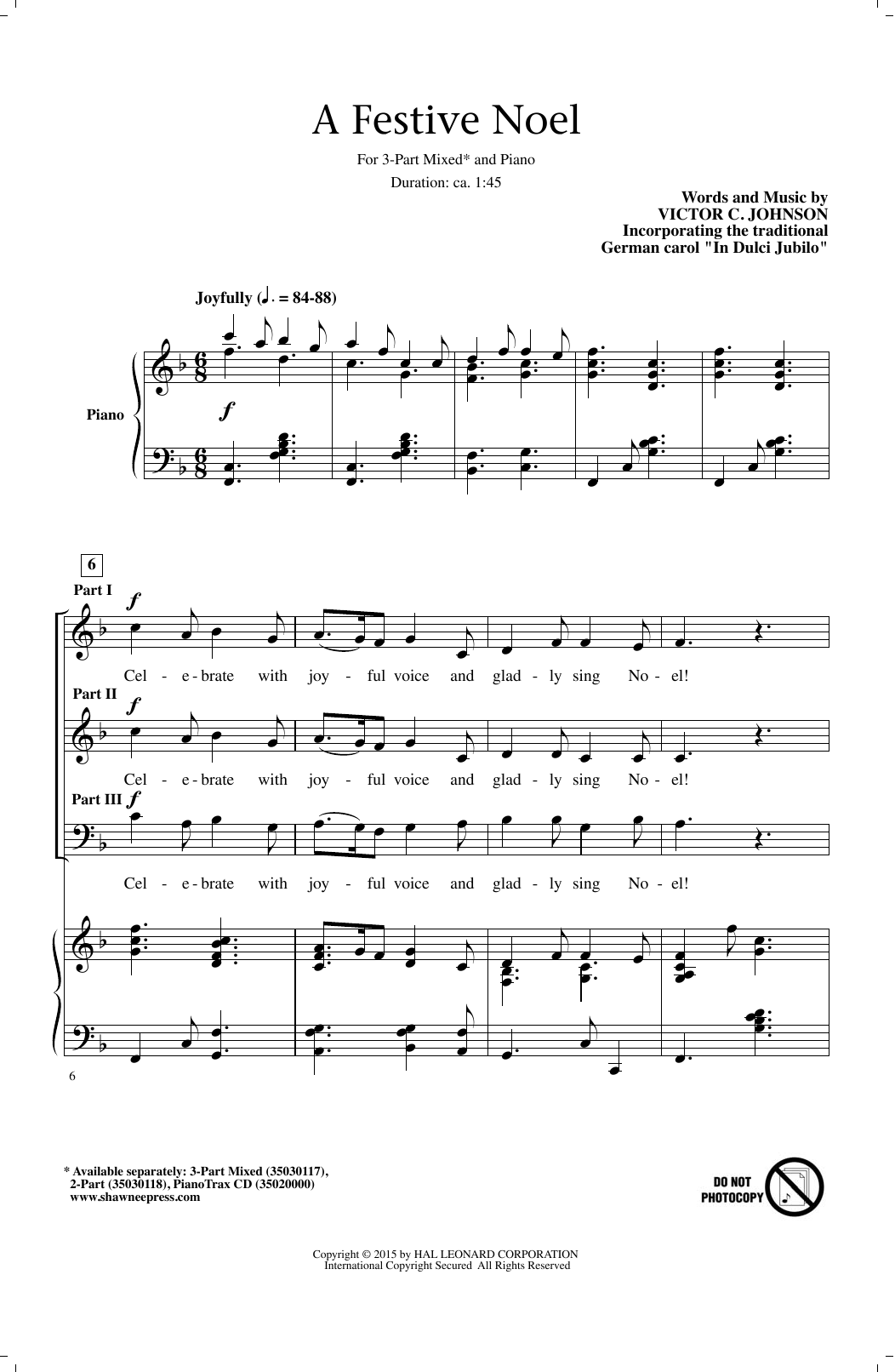 Victor C. Johnson A Festive Noel Sheet Music