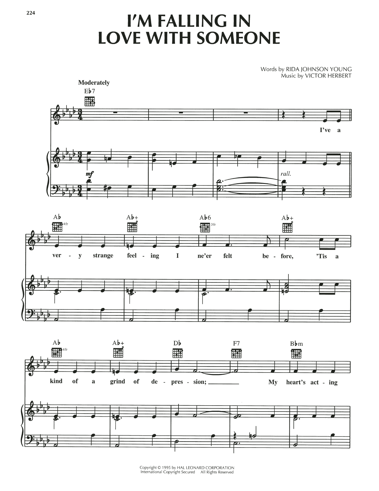 Victor Herbert I'm Falling In Love With Someone Sheet Music
