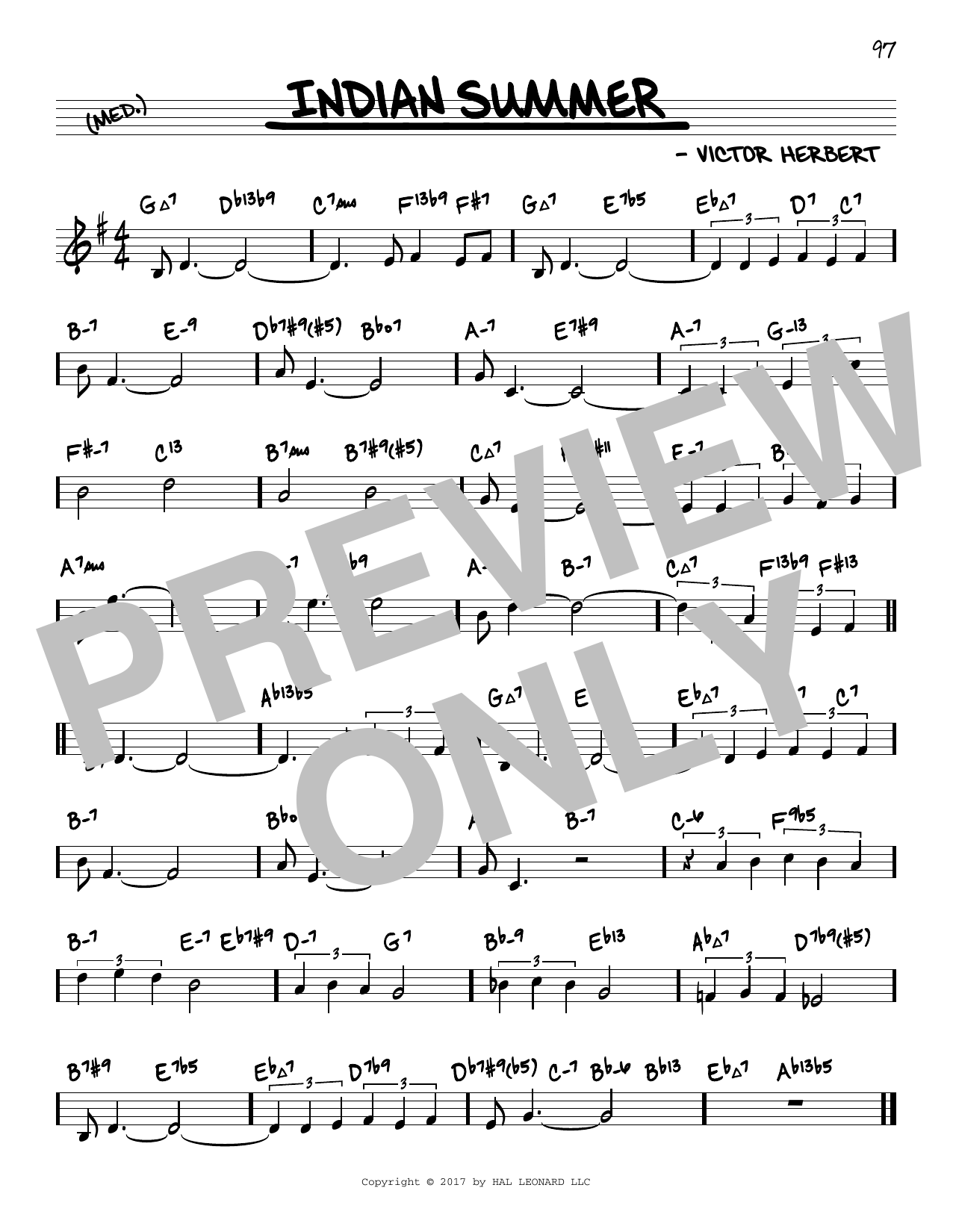 Victor Herbert Indian Summer (arr. David Hazeltine) Sheet Music