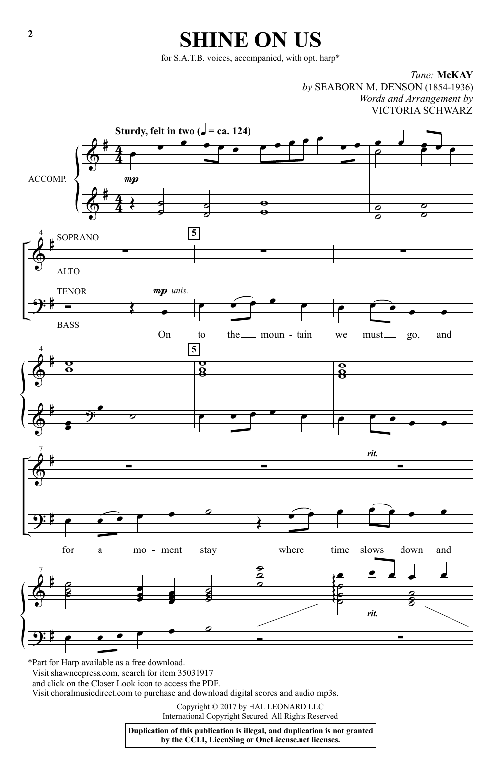 Victoria Schwarz Shine On Us Sheet Music