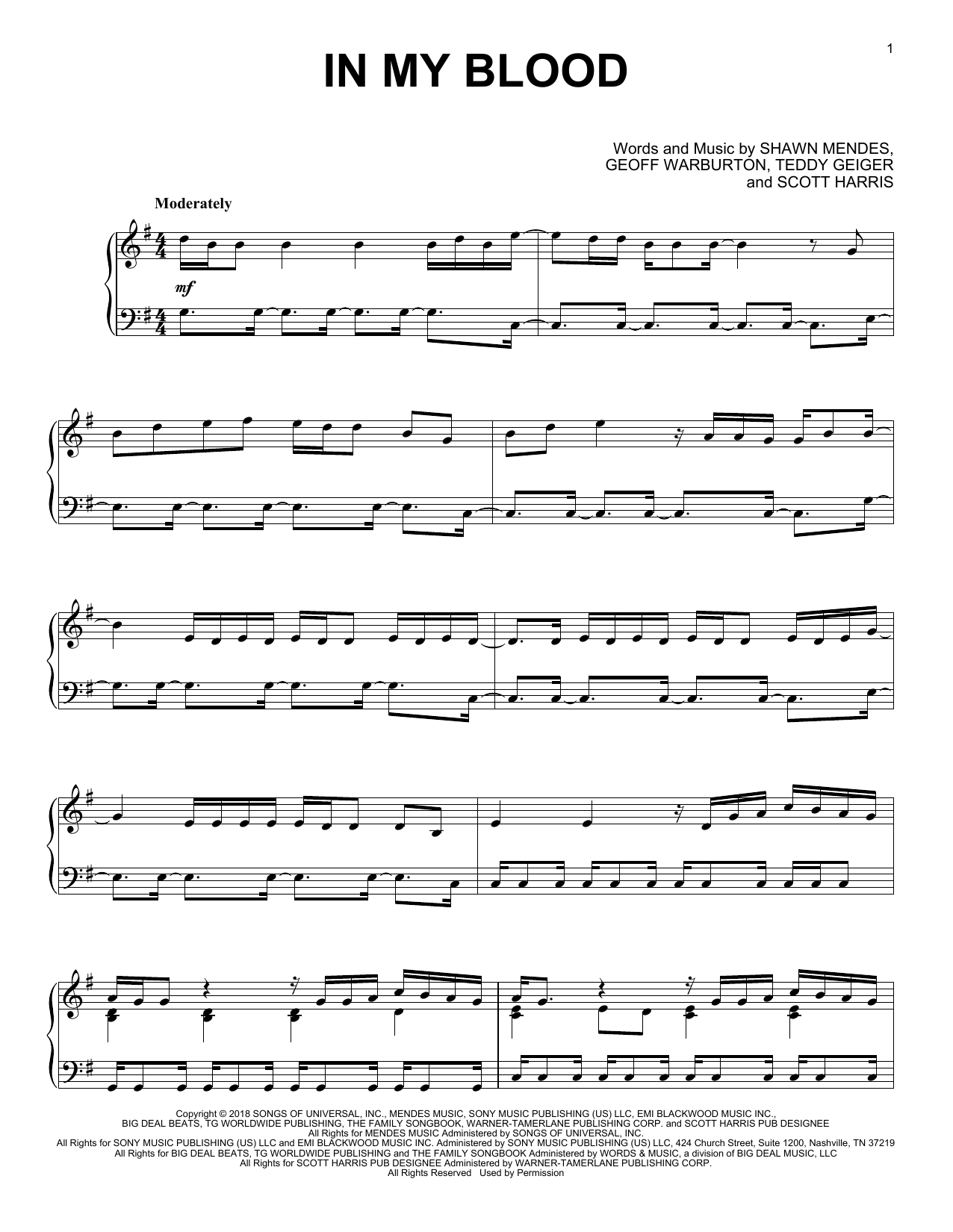 Vitamin String Quartet In My Blood (from the Netflix series Bridgerton) Sheet Music