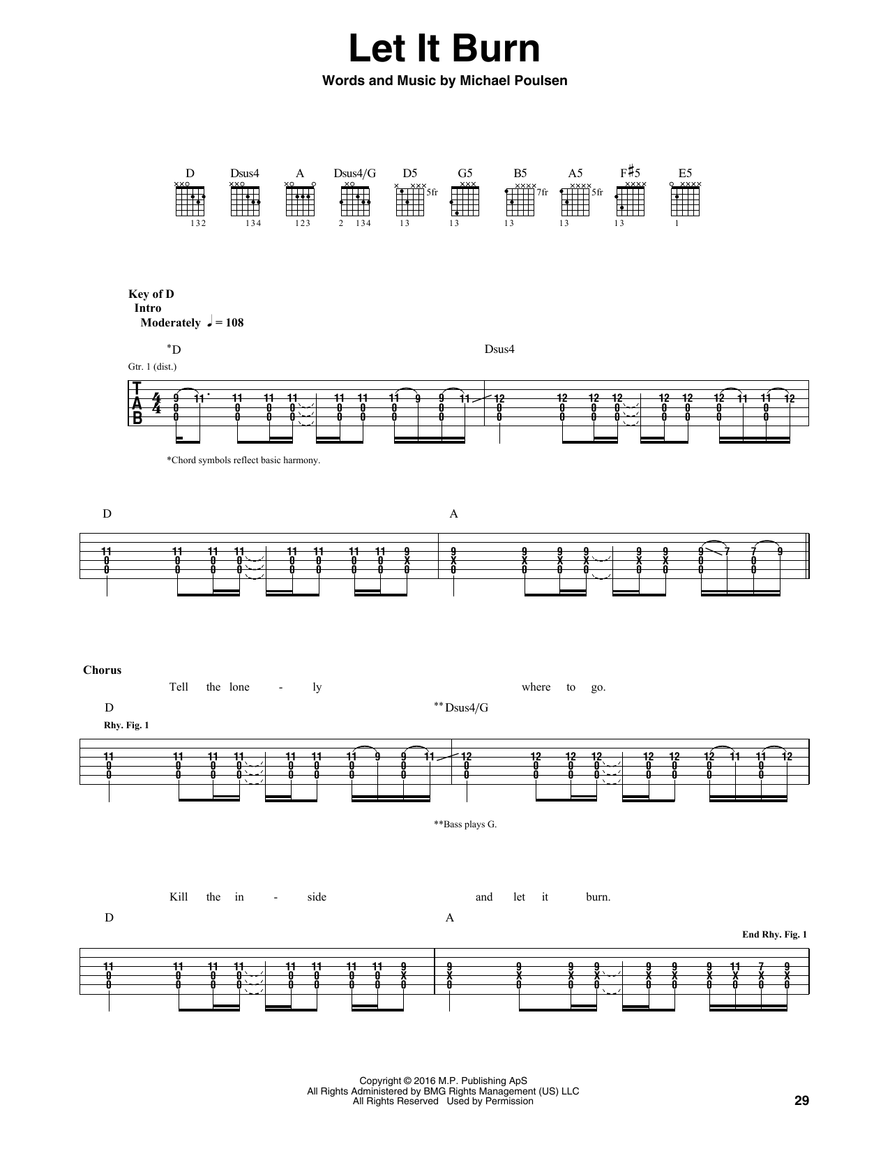 Volbeat Let It Burn Sheet Music